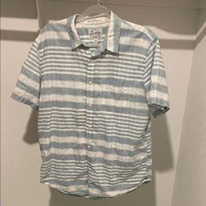Lucky Brand blue white button down -slim fit L
